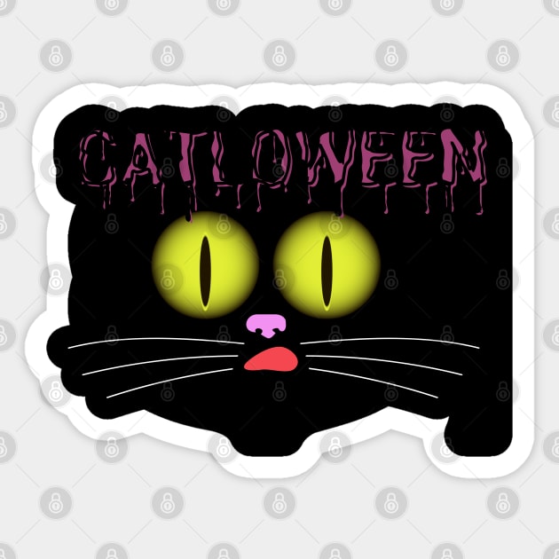 CATLOWEEN Design A Funny Gifts For Halloween Party! Sticker by Kachanan@BoonyaShop